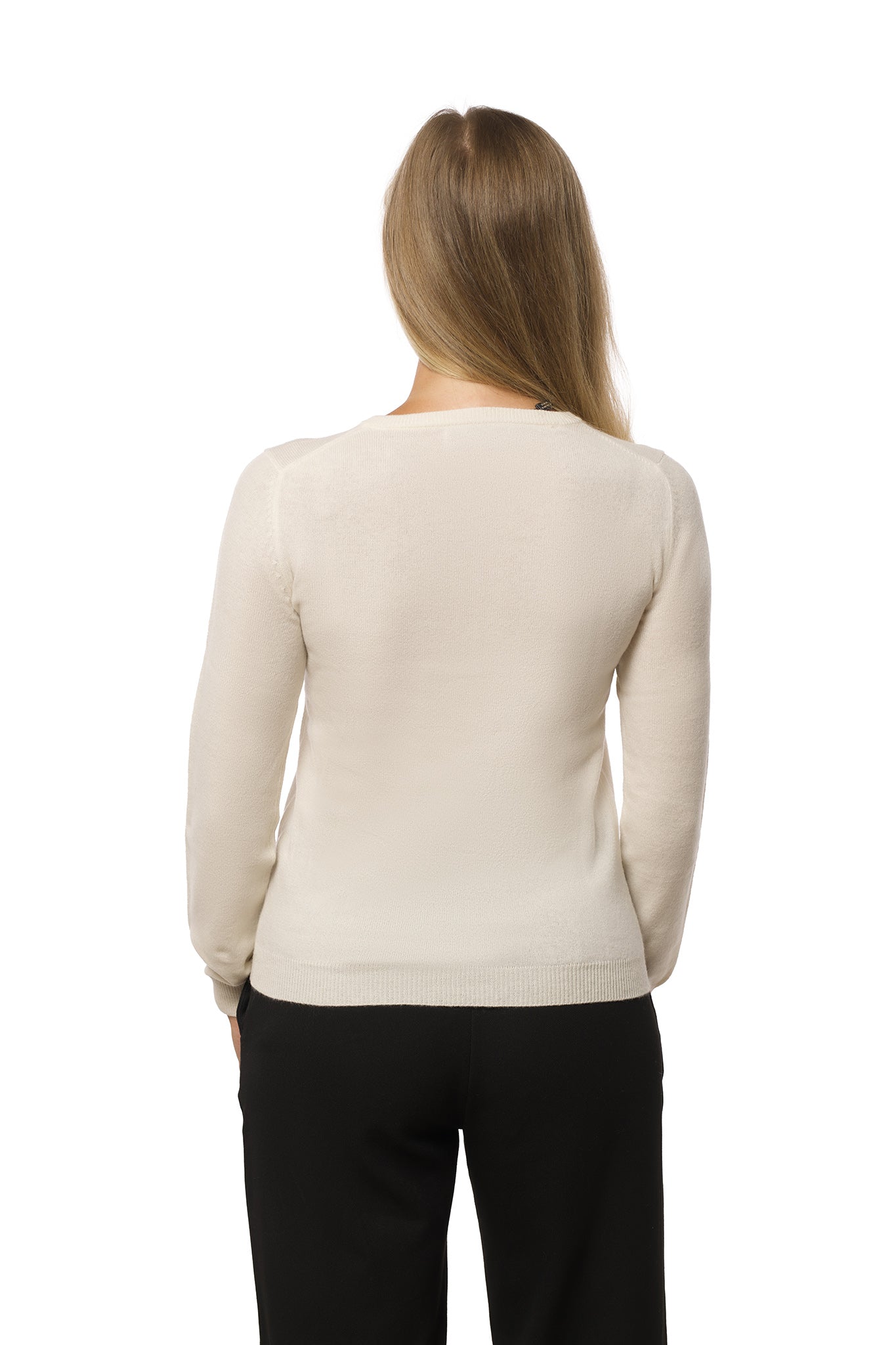 Klassisk kashmir cardigan hvit