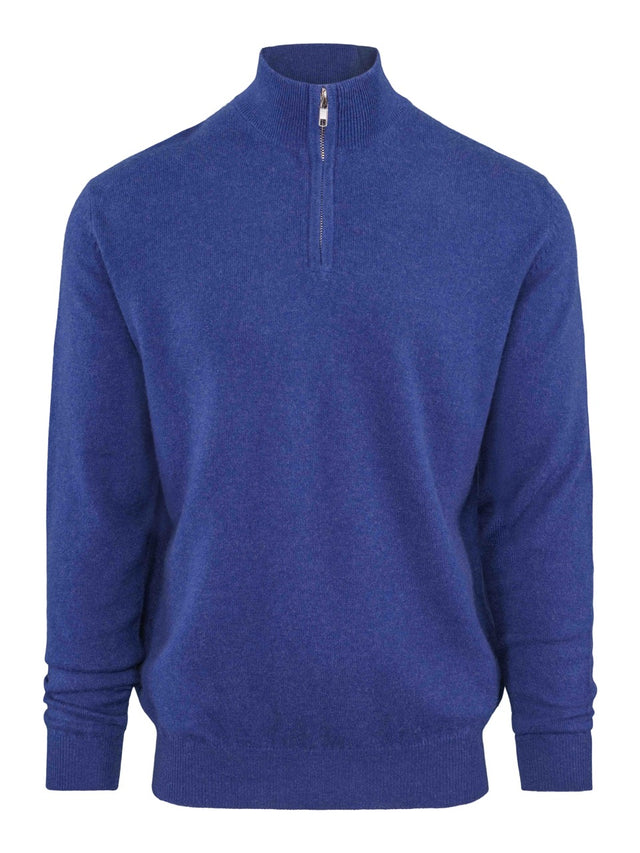 Kashmirgenser med zip denim