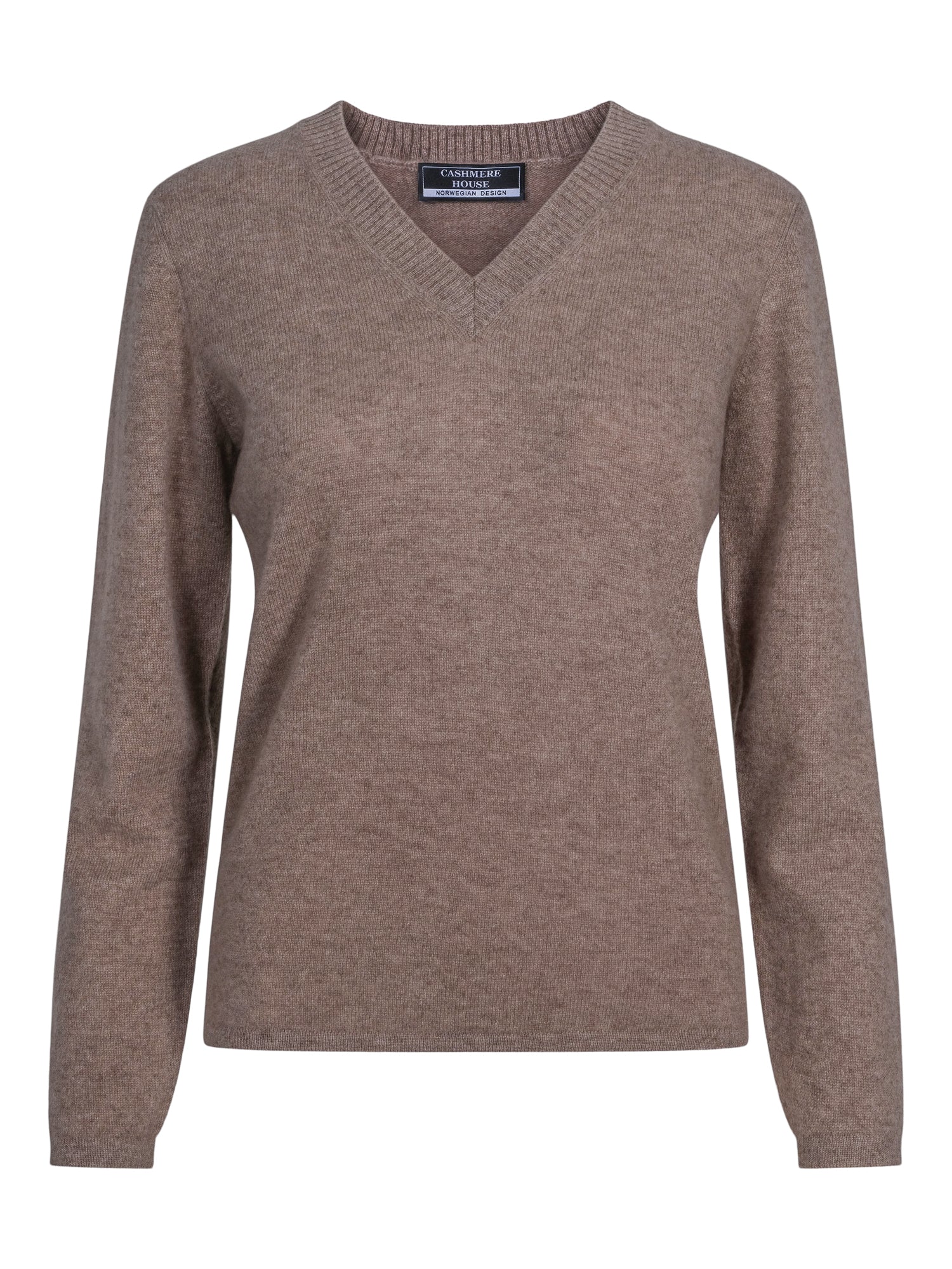 Classic organic cashmere V-neck sweater