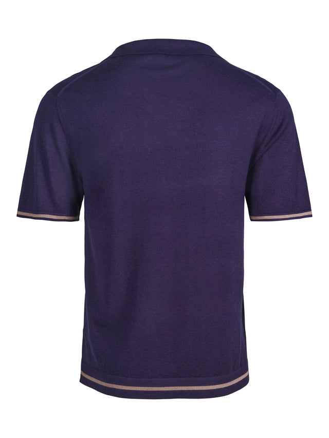 Eksklusiv kasjmir–silke polo for menn navy