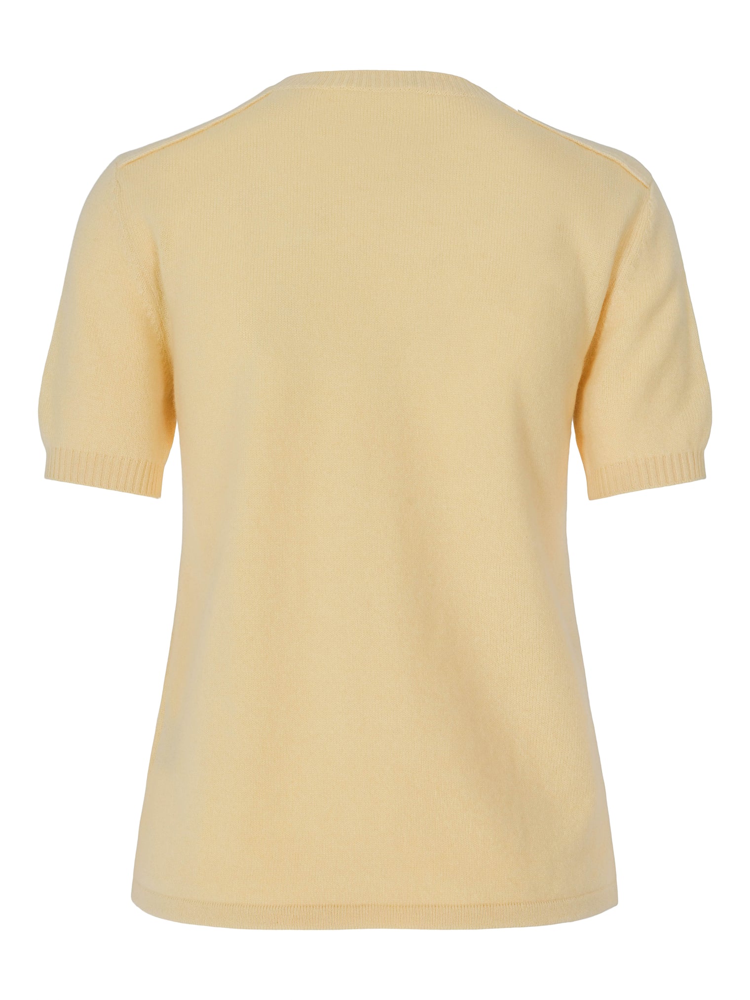 Short Sleeve Cashmere T-Shirt – Yellow