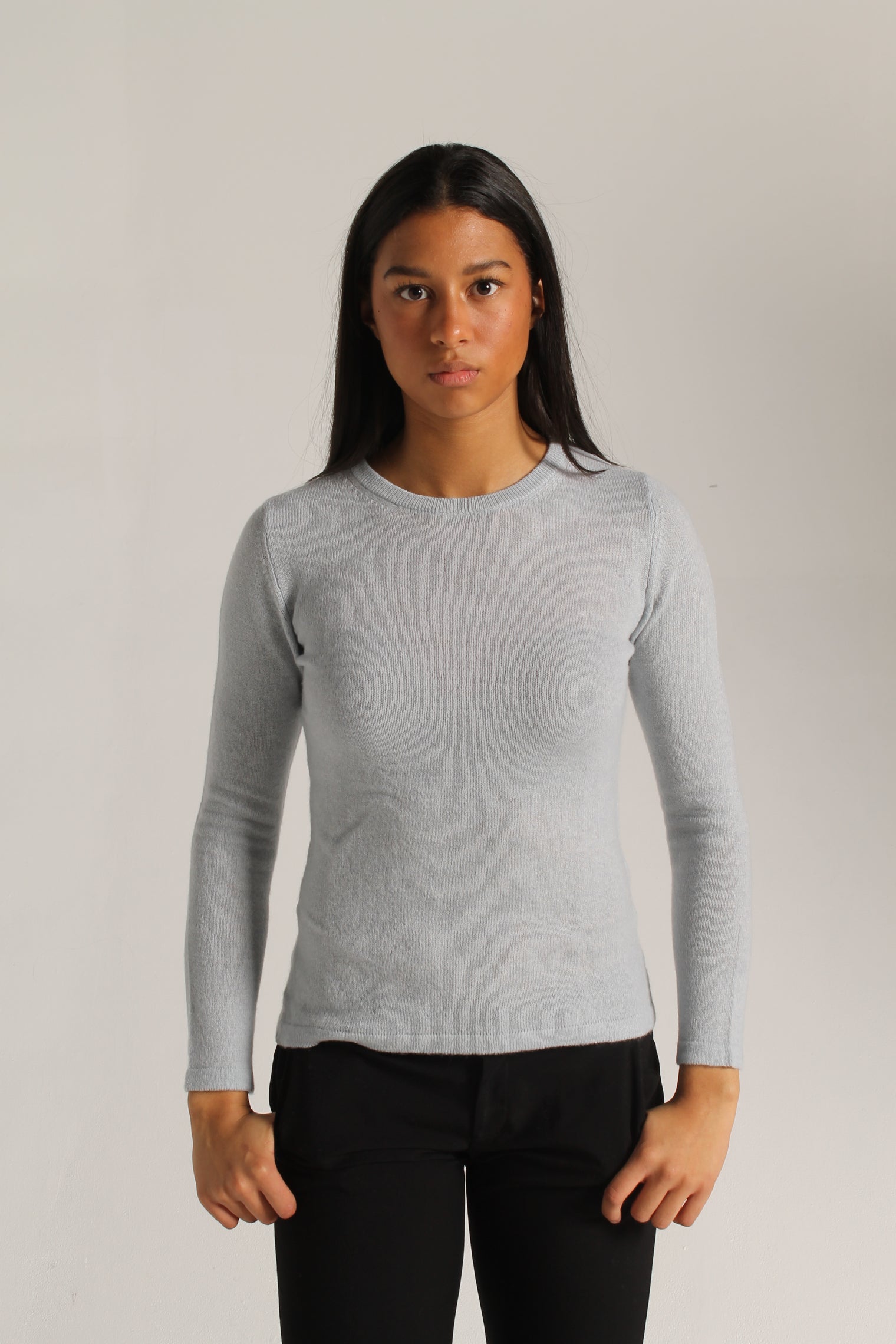 Rundhals kashmirgenser moon grey