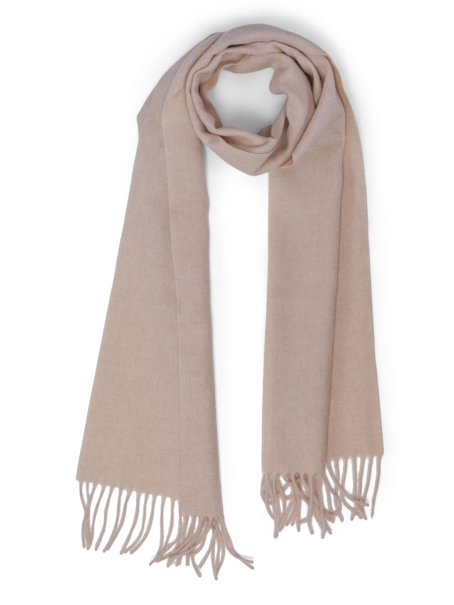 Kashmirskjerf med frynser lys organic