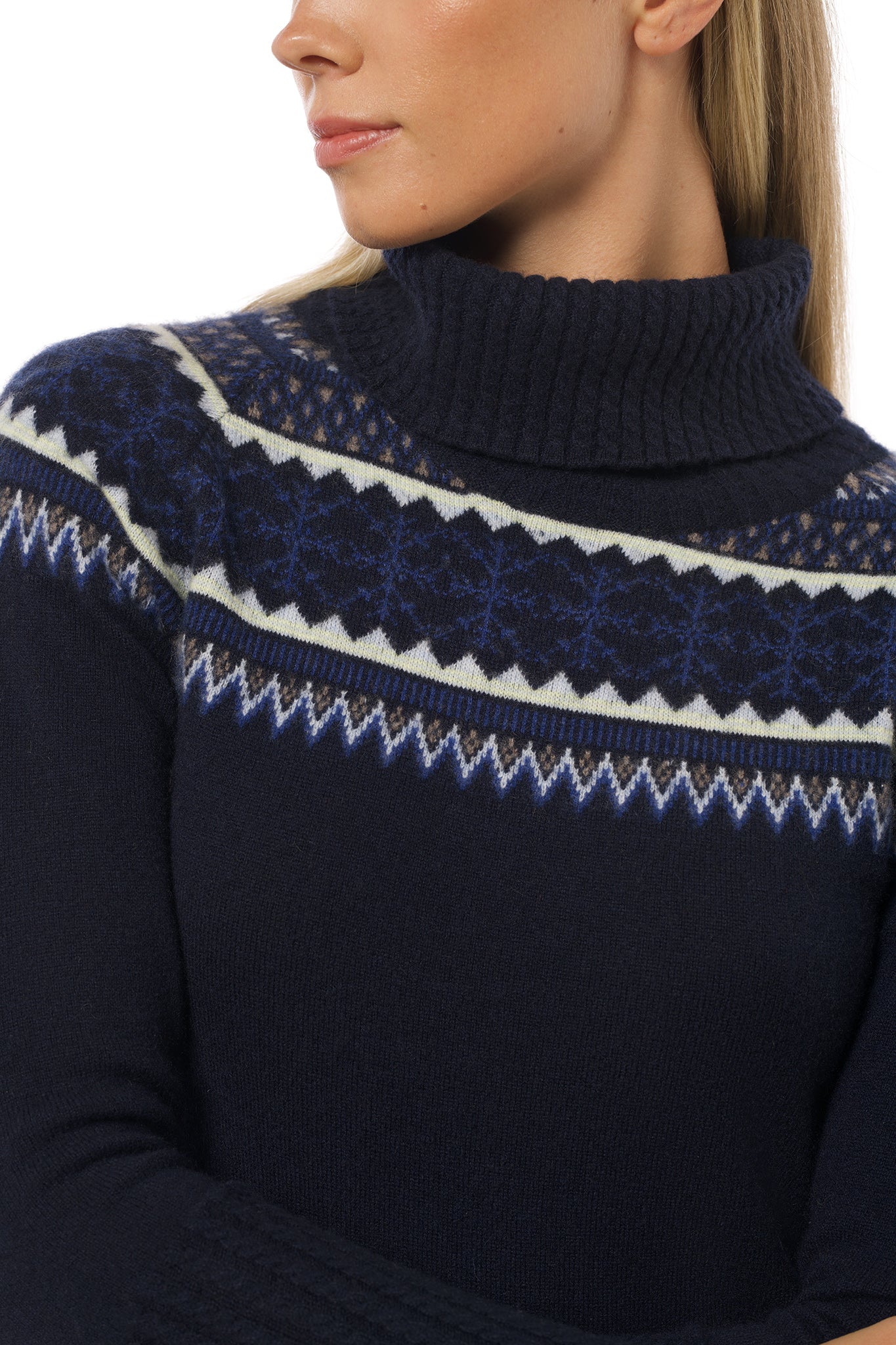 Norefjell kashmirgenser marineblå