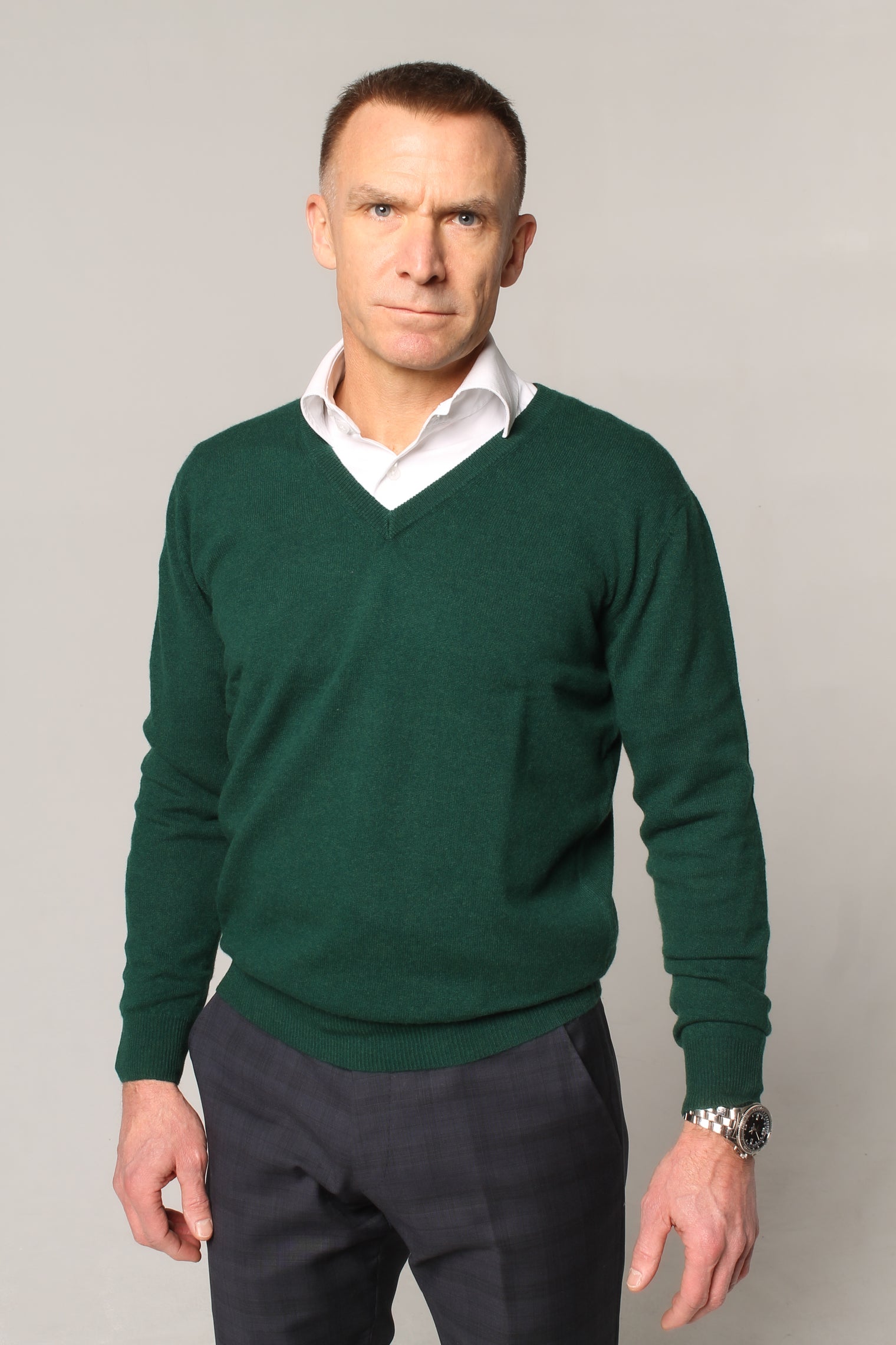 V-hals kashmirgenser forest