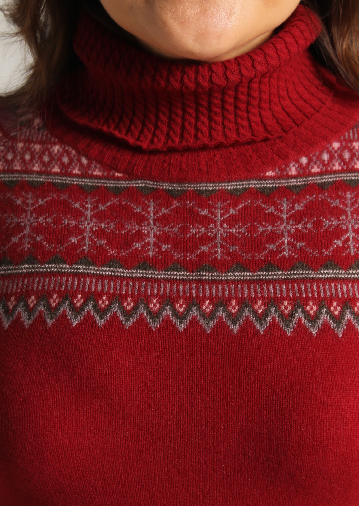 Norefjell cashmere jumper burgundy