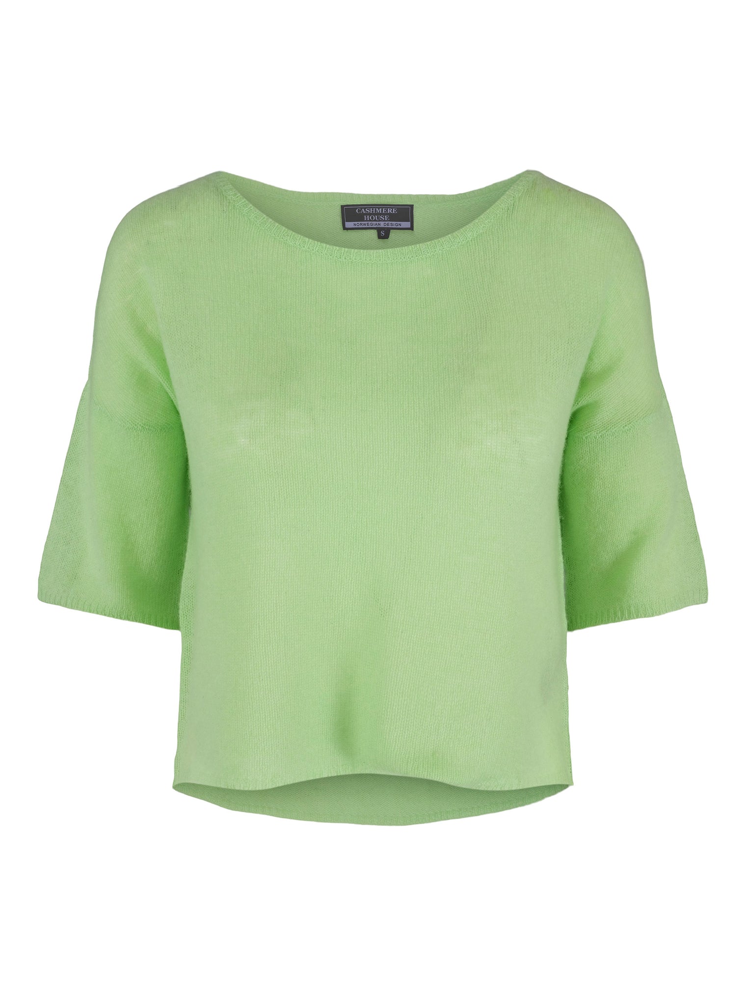 Kortermet kashmirgenser grønn