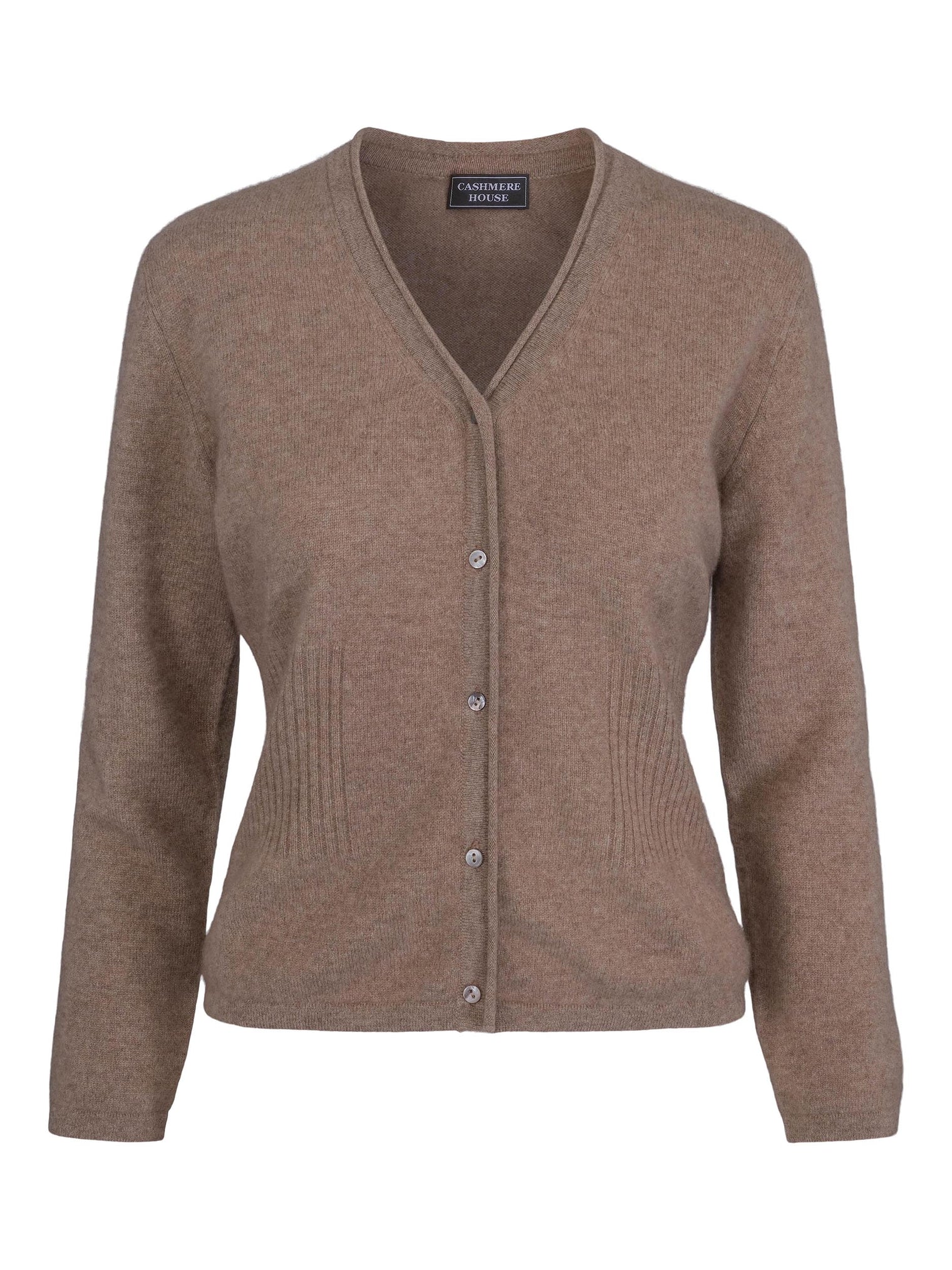 Klassisk kasjmir cardigan organic innsvingt