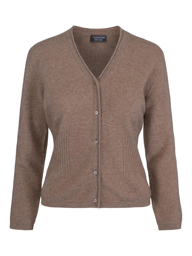 Klassisk kasjmir cardigan organic innsvingt
