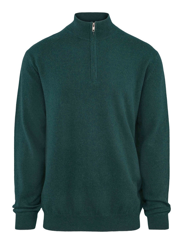 Kashmirgenser med zip forest