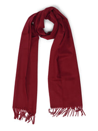 Cashmere scarf with fringes light blue