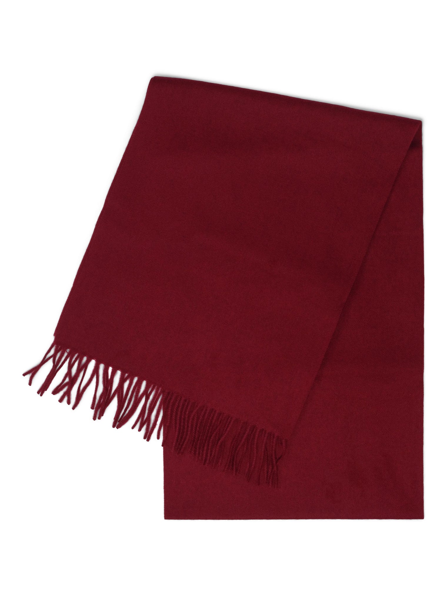 Cashmere scarf with fringes light blue