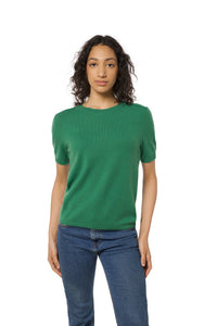 Short Sleeve Cashmere T-Shirt – Green