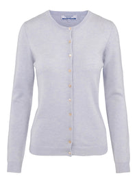 Klassisk kashmir cardigan blue mist