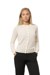 Klassisk kashmir cardigan hvit