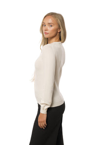 Klassisk kashmir cardigan hvit