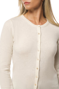 Klassisk kashmir cardigan hvit