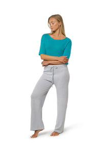 Kortermet kashmirgenser turkis