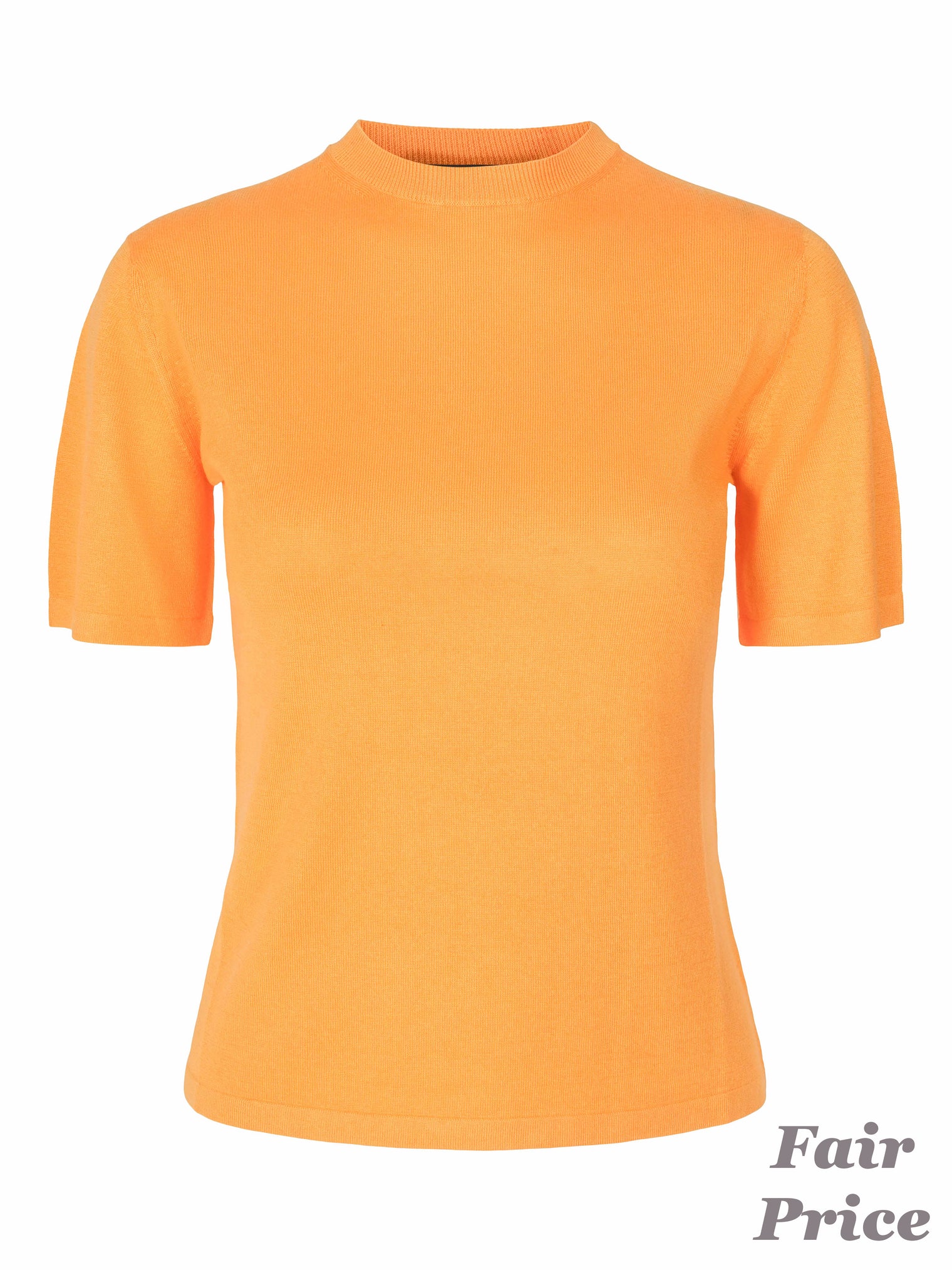 Tidløs kort ermet t-skjorte i eksklusiv cashmere-silke Lotus