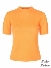 Tidløs kort ermet t-skjorte i eksklusiv cashmere-silke Lotus