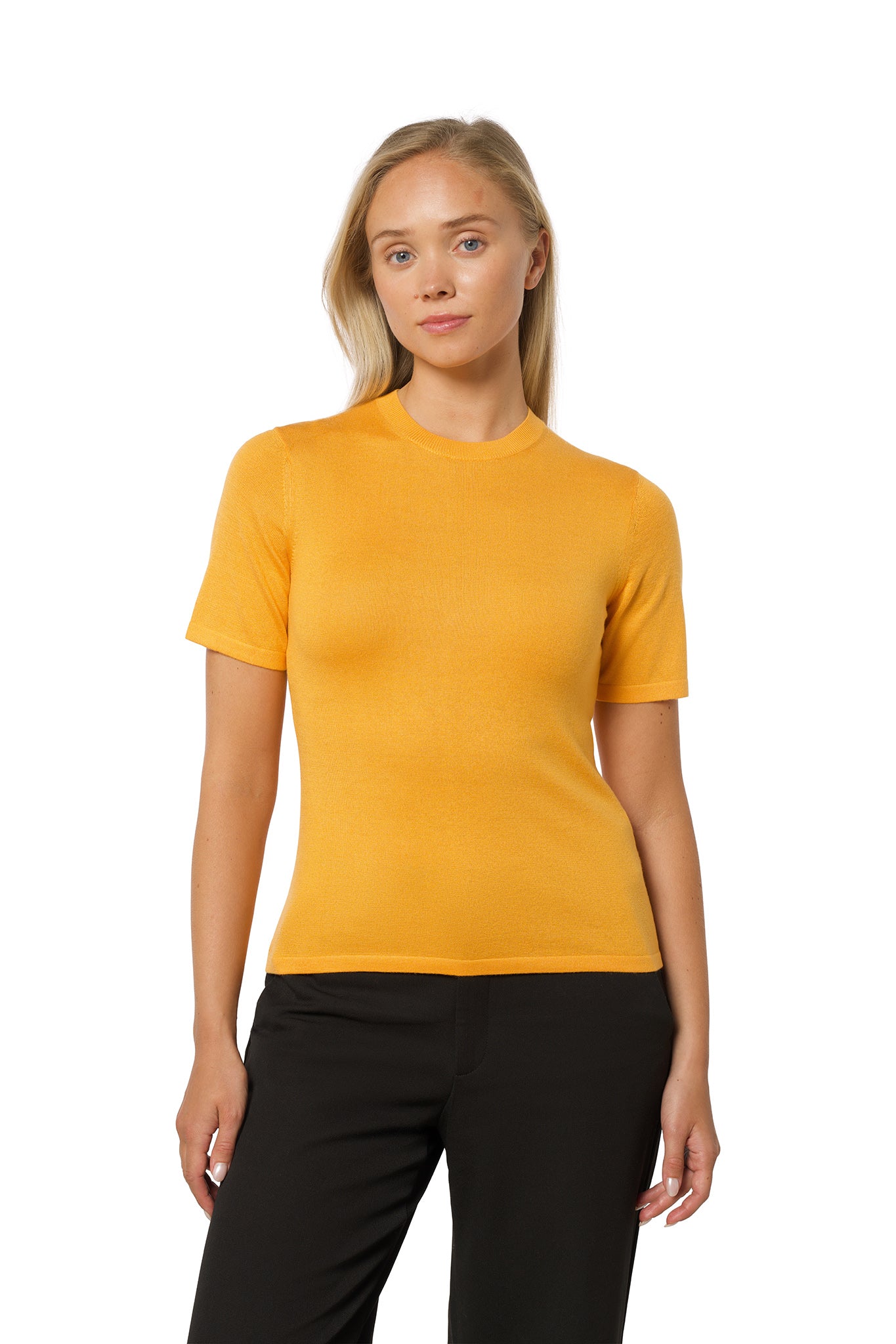 Timeless Short Sleeve Cashmere-Silk T-Shirt Lotus