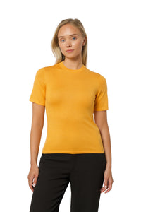 Timeless Short Sleeve Cashmere-Silk T-Shirt Lotus