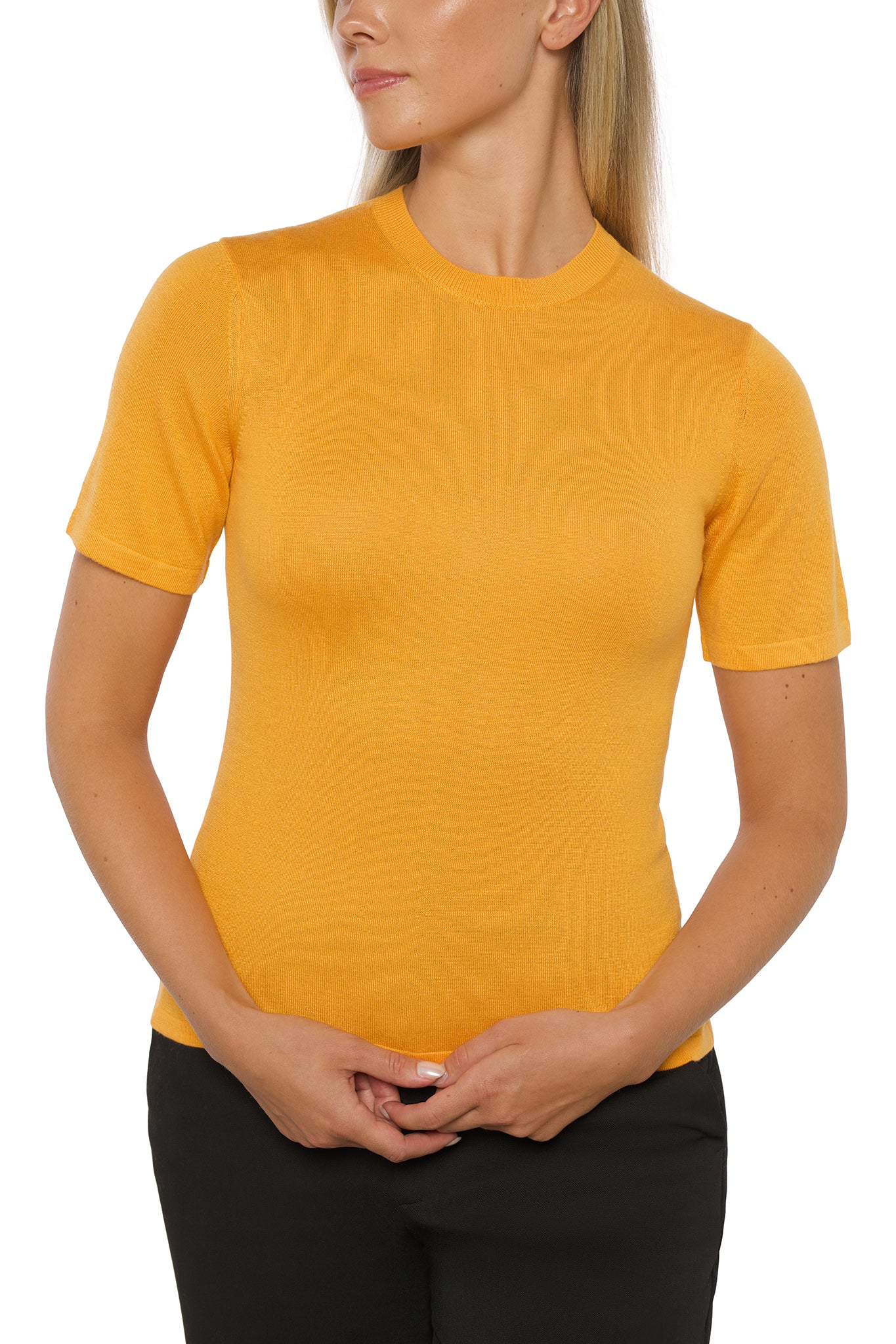 Timeless Short Sleeve Cashmere-Silk T-Shirt Lotus