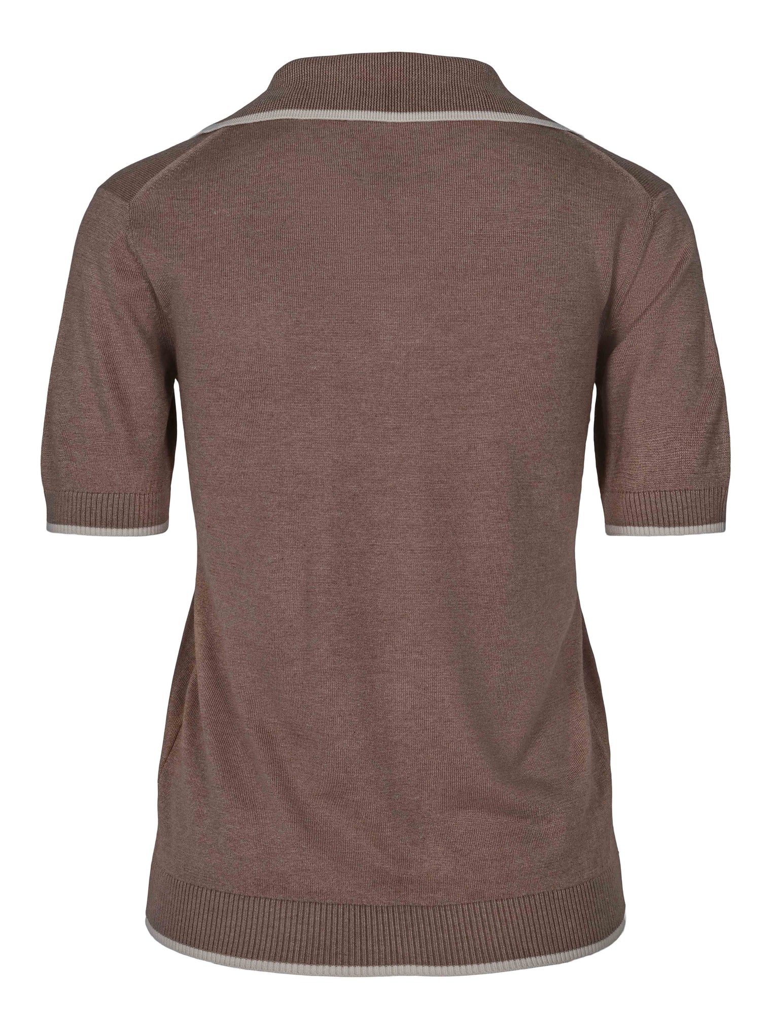 Polo i kashmir og silke mix natur