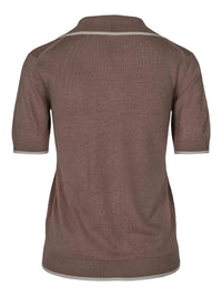 Polo i kashmir og silke mix natur