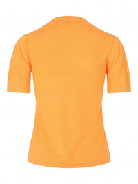 Tidløs kort ermet t-skjorte i eksklusiv cashmere-silke Lotus