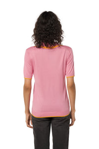 Cashmere and silk polo, pink