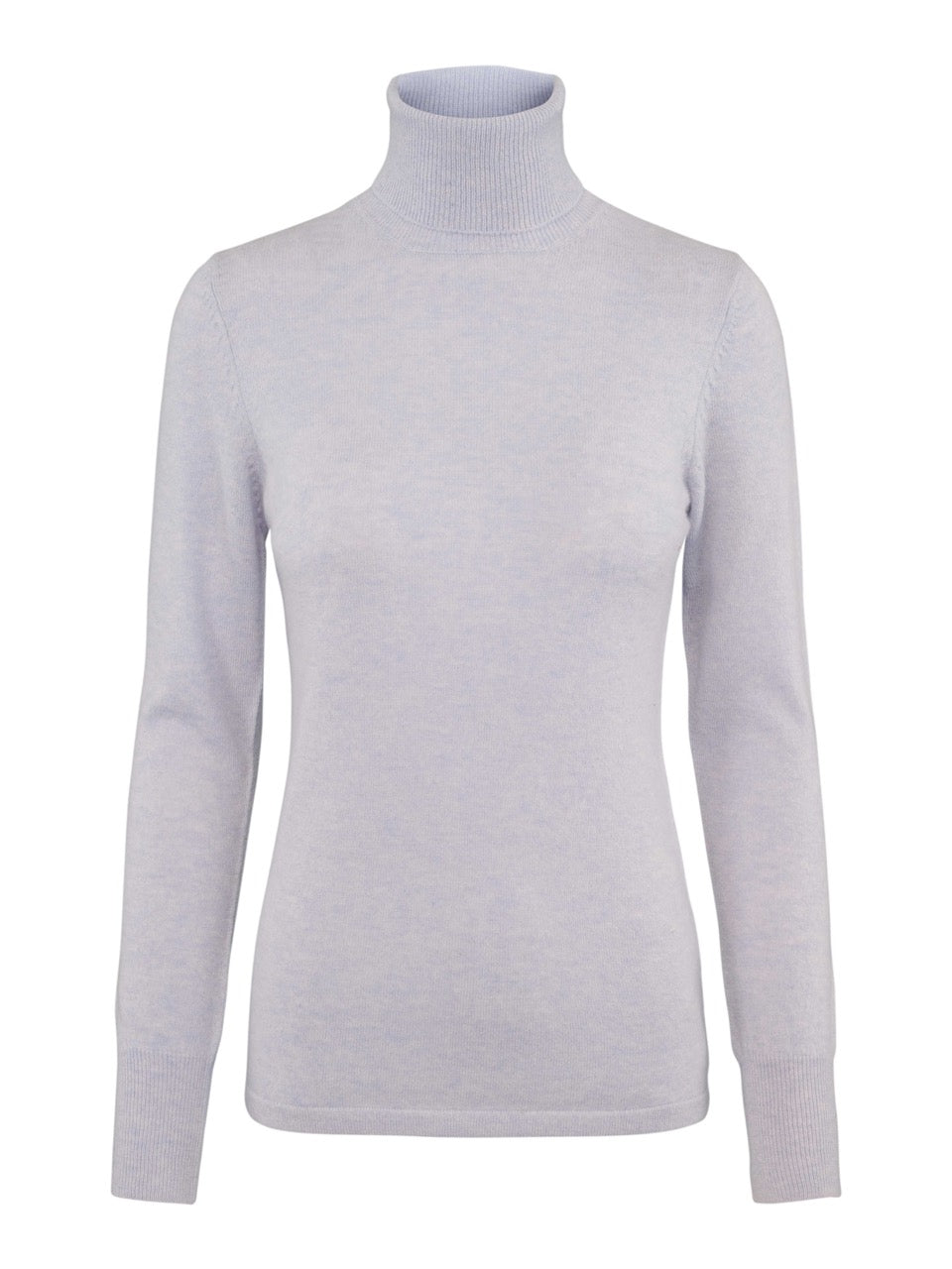 Høyhalset kashmirgenser blue mist