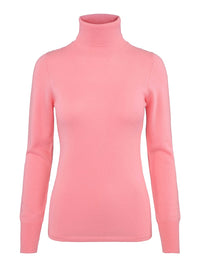 Høyhalset kashmirgenser bubbelgum