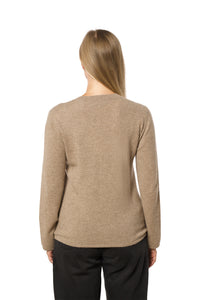 Klassisk organic kasjmir V-hals genser