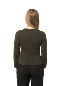Classic Cashmere Cardigan – Moss Green