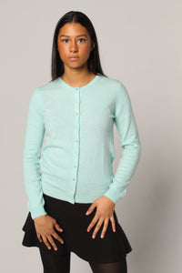 Classic cashmere cardigan mint
