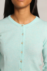 Classic cashmere cardigan mint