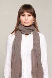 Big knitted kashmir skjerf otter