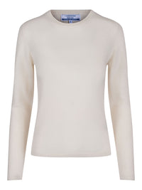 Rundhals kashmirgenser hvit