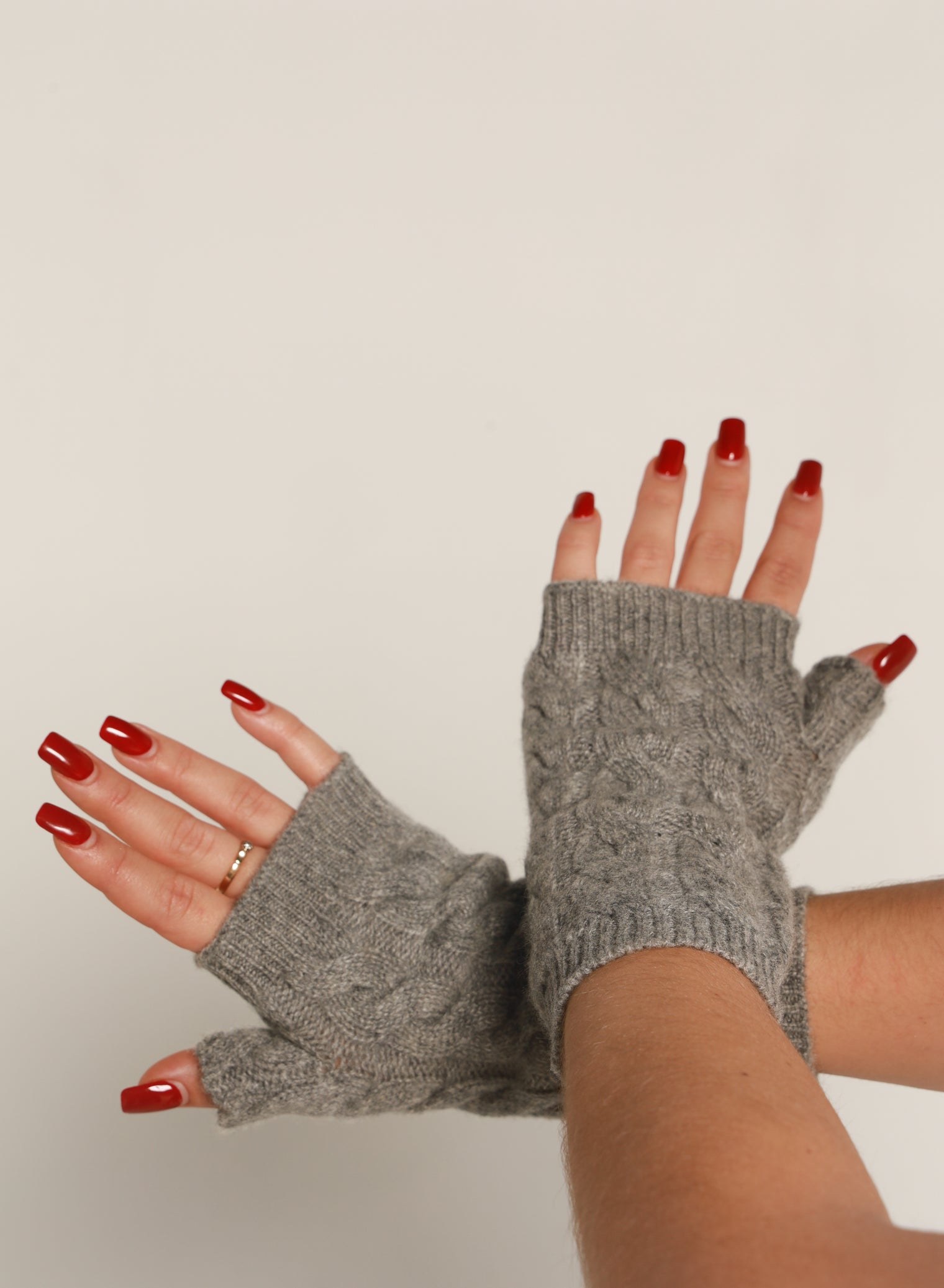 Kashmir pulsvanter flettet grå