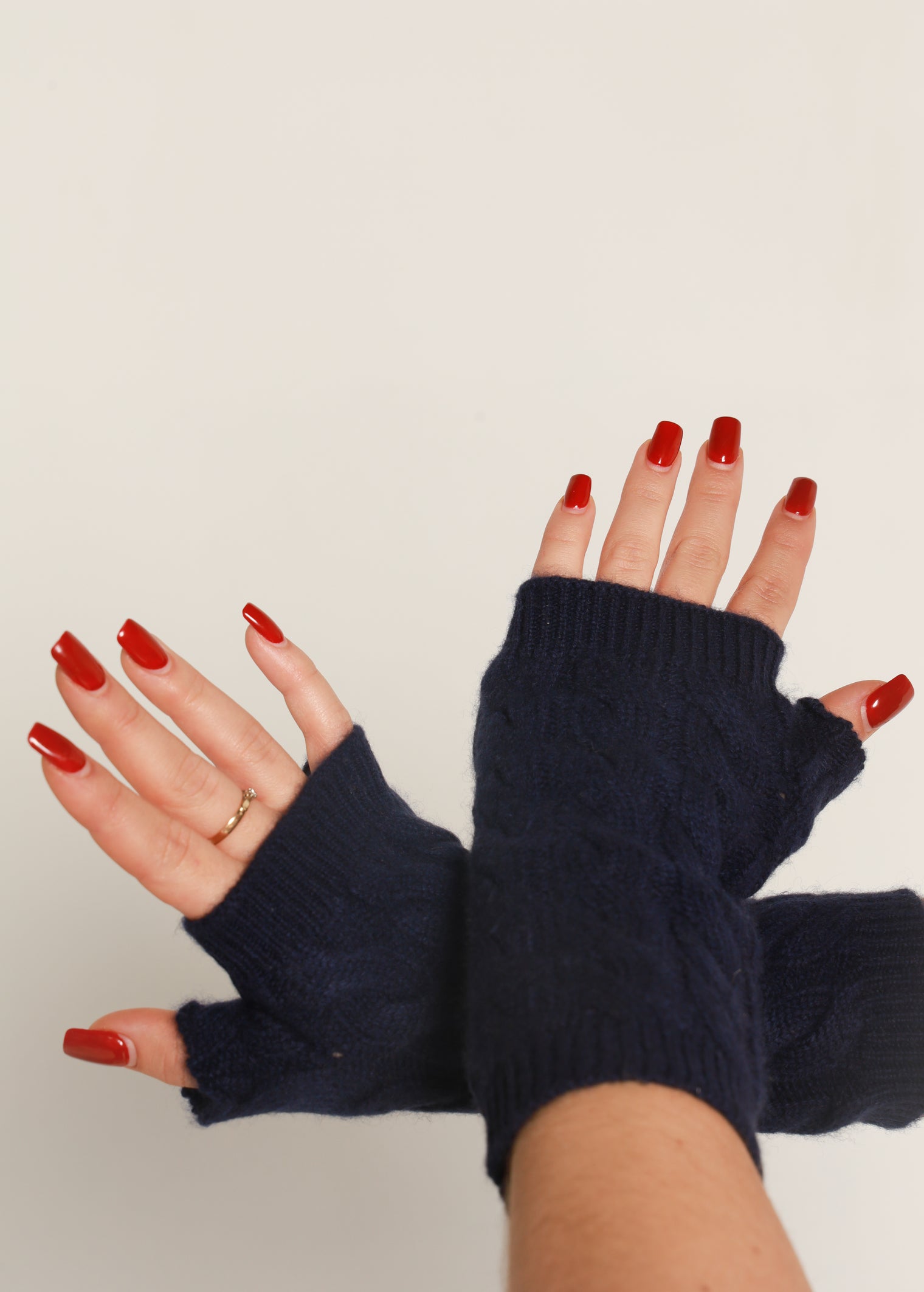 Kashmir pulsvanter flettet blå