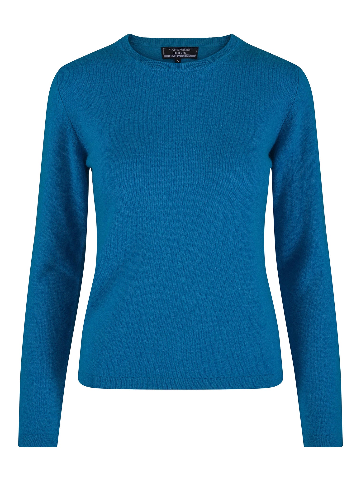 Round Neck Cashmere Sweater – Turquoise