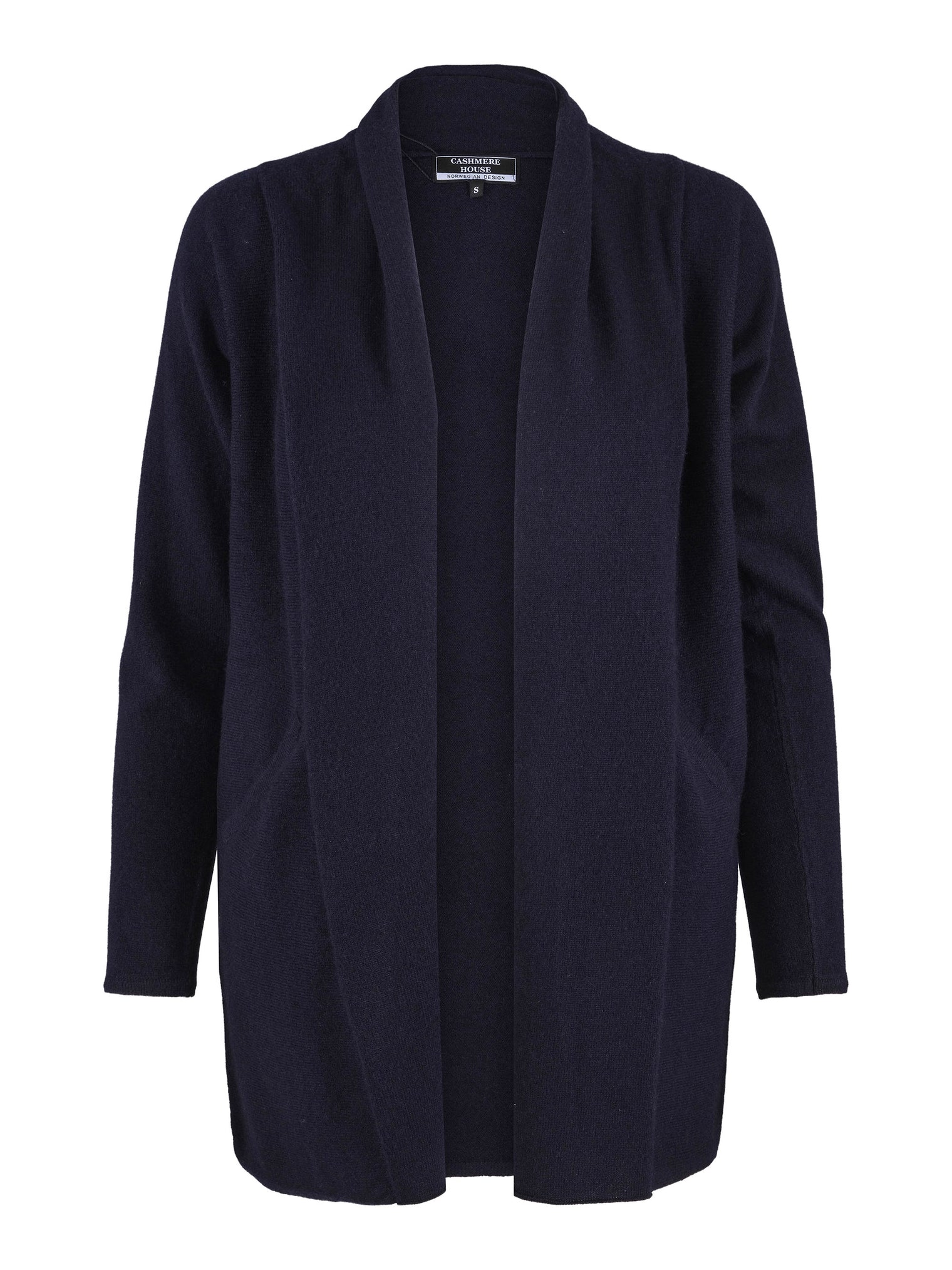 Kashmir cardigan marineblå