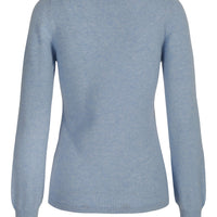 Rundhals kashmirgenser himmelblå