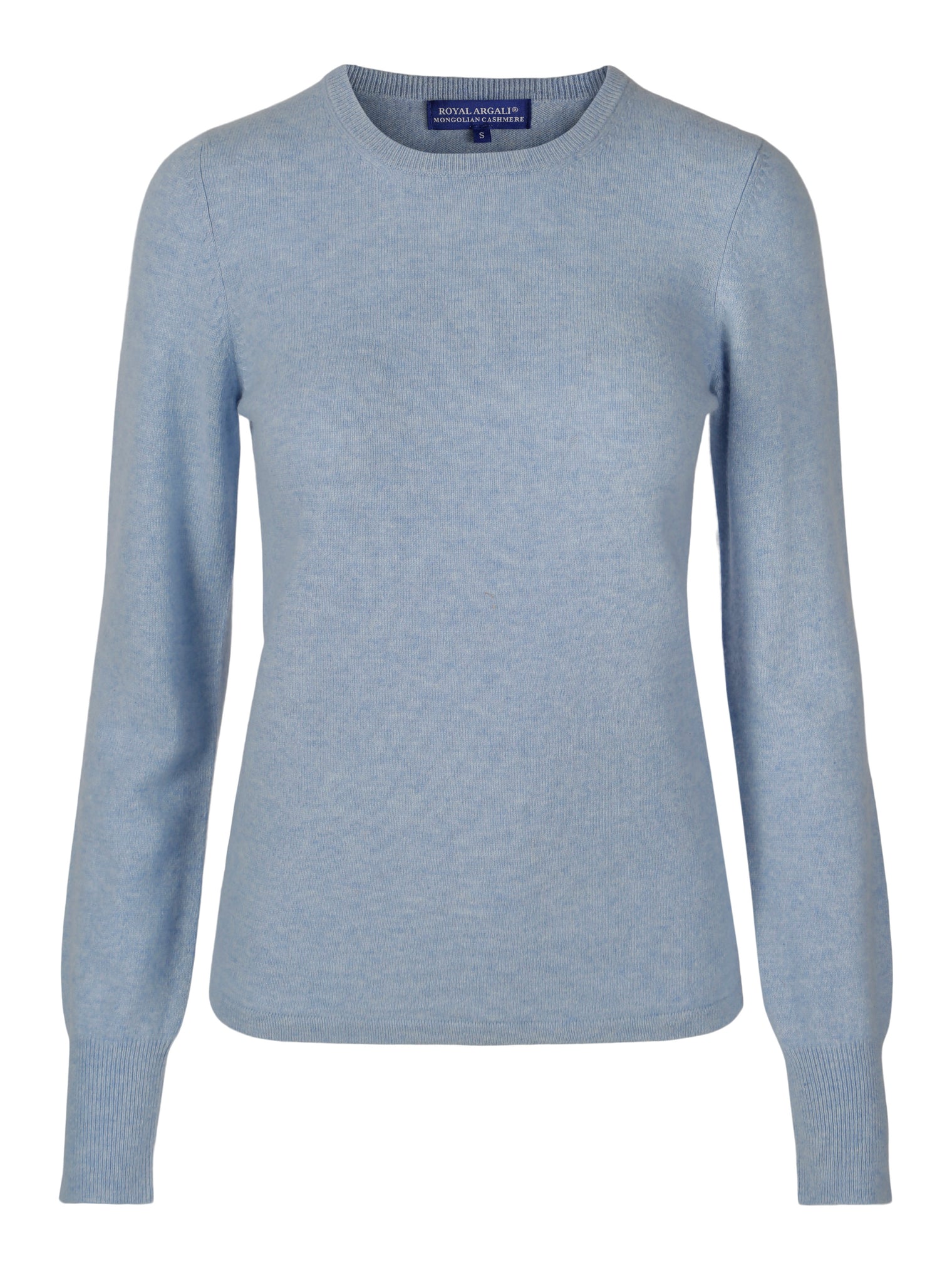 Rundhals kashmirgenser himmelblå